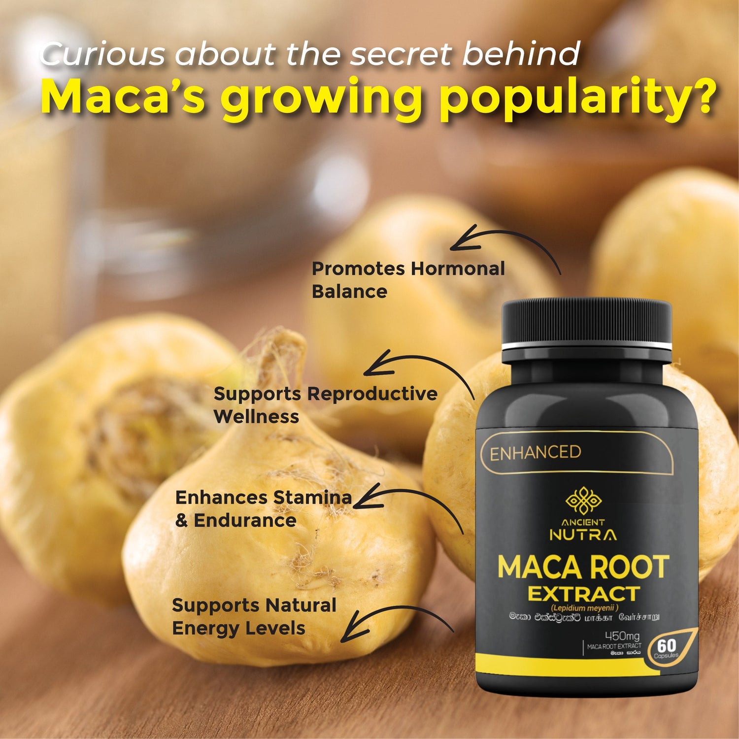 Boost Energy & Hormonal Balance with Ancient Nutra Maca Root Extract