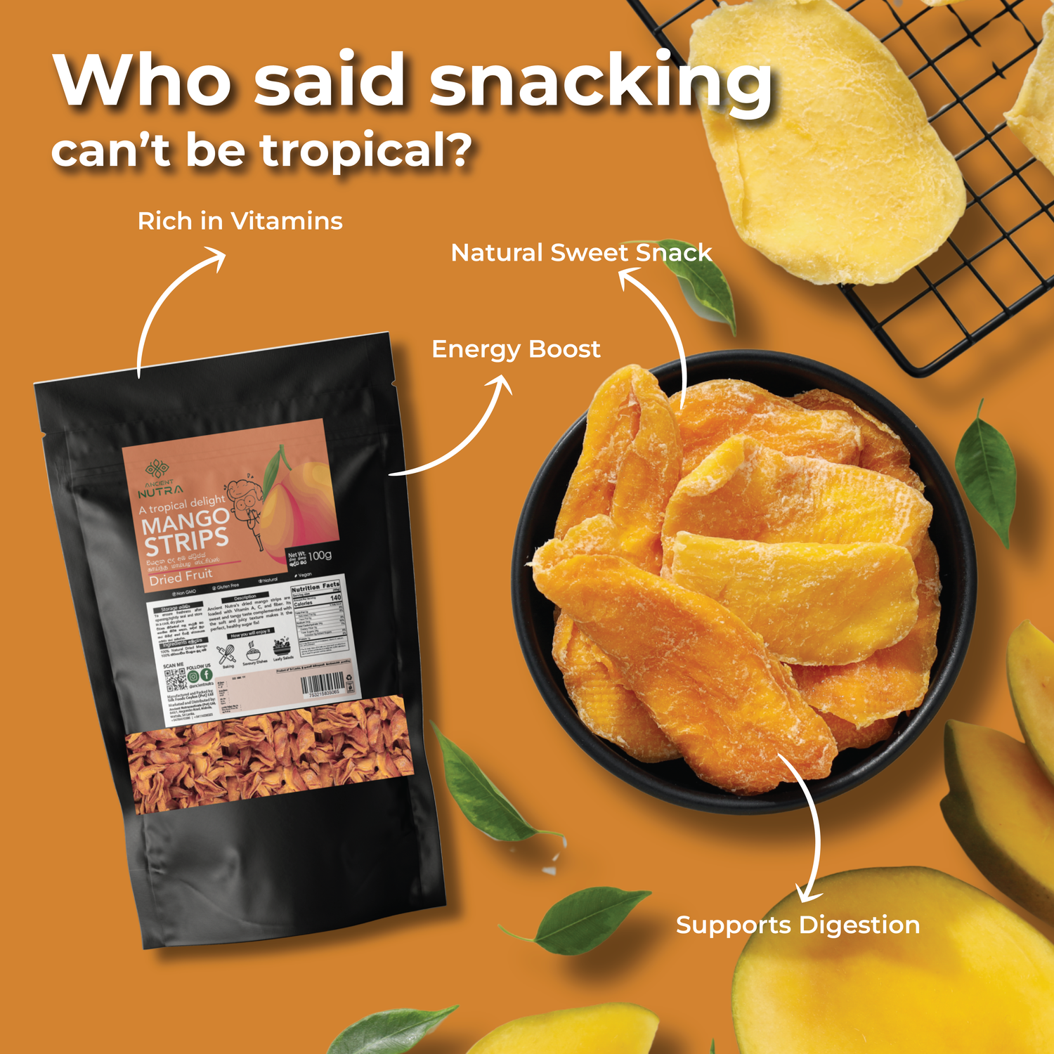 Energize Your Day and Snack Smart with Ancient Nutra Mango Strips