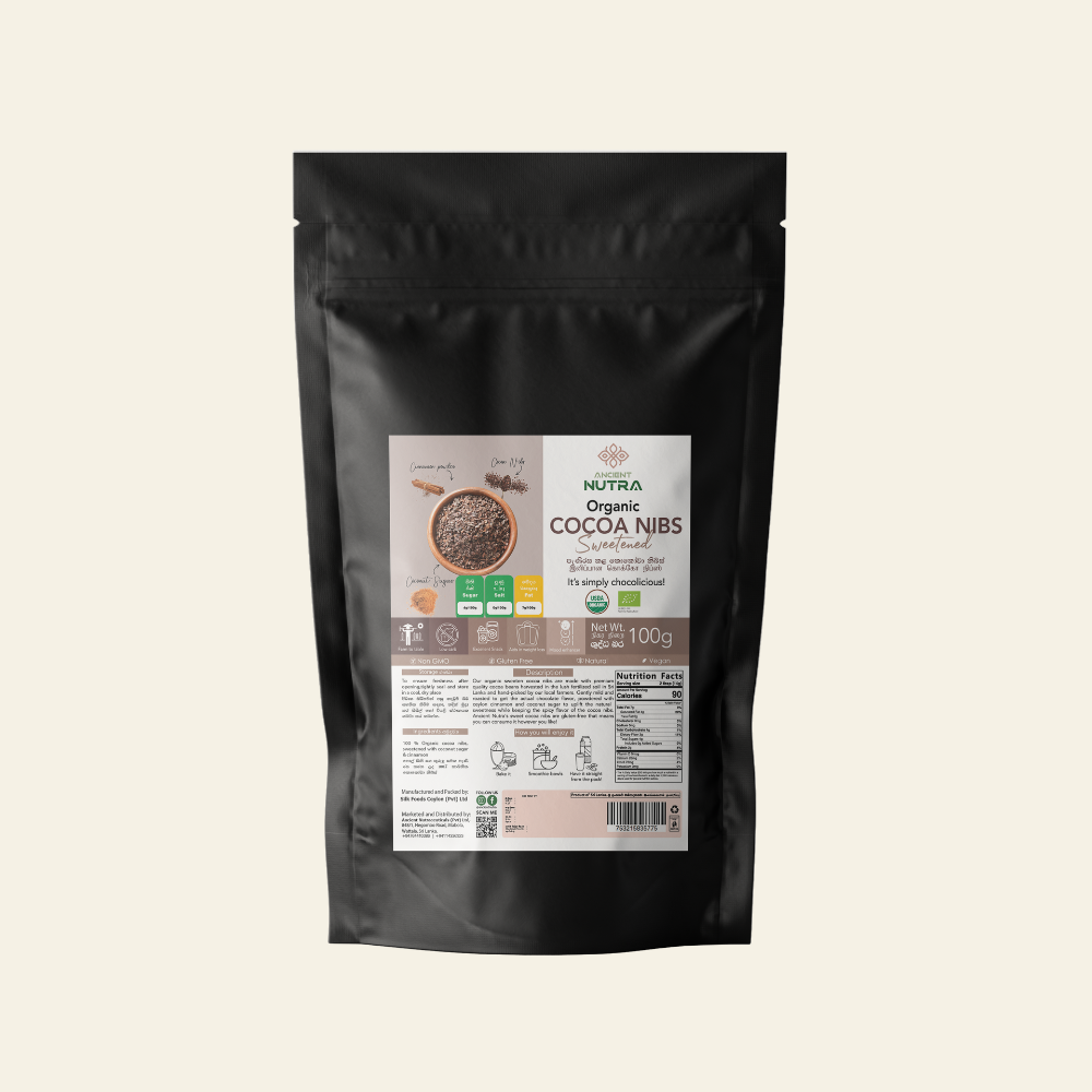 Organic Cocoa Nibs sweetened 100g