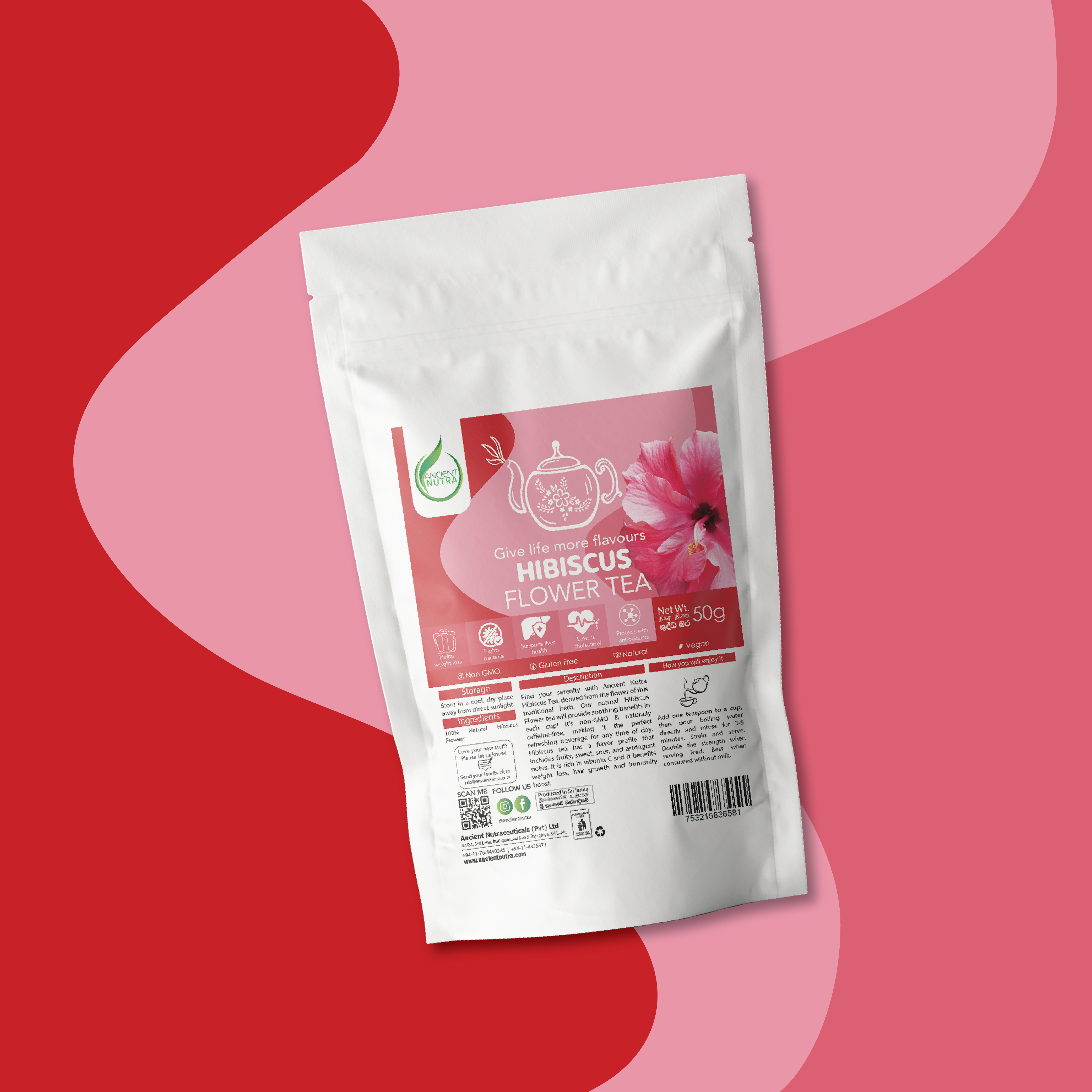 Hibiscus Flower Tea 50g 50%OFF