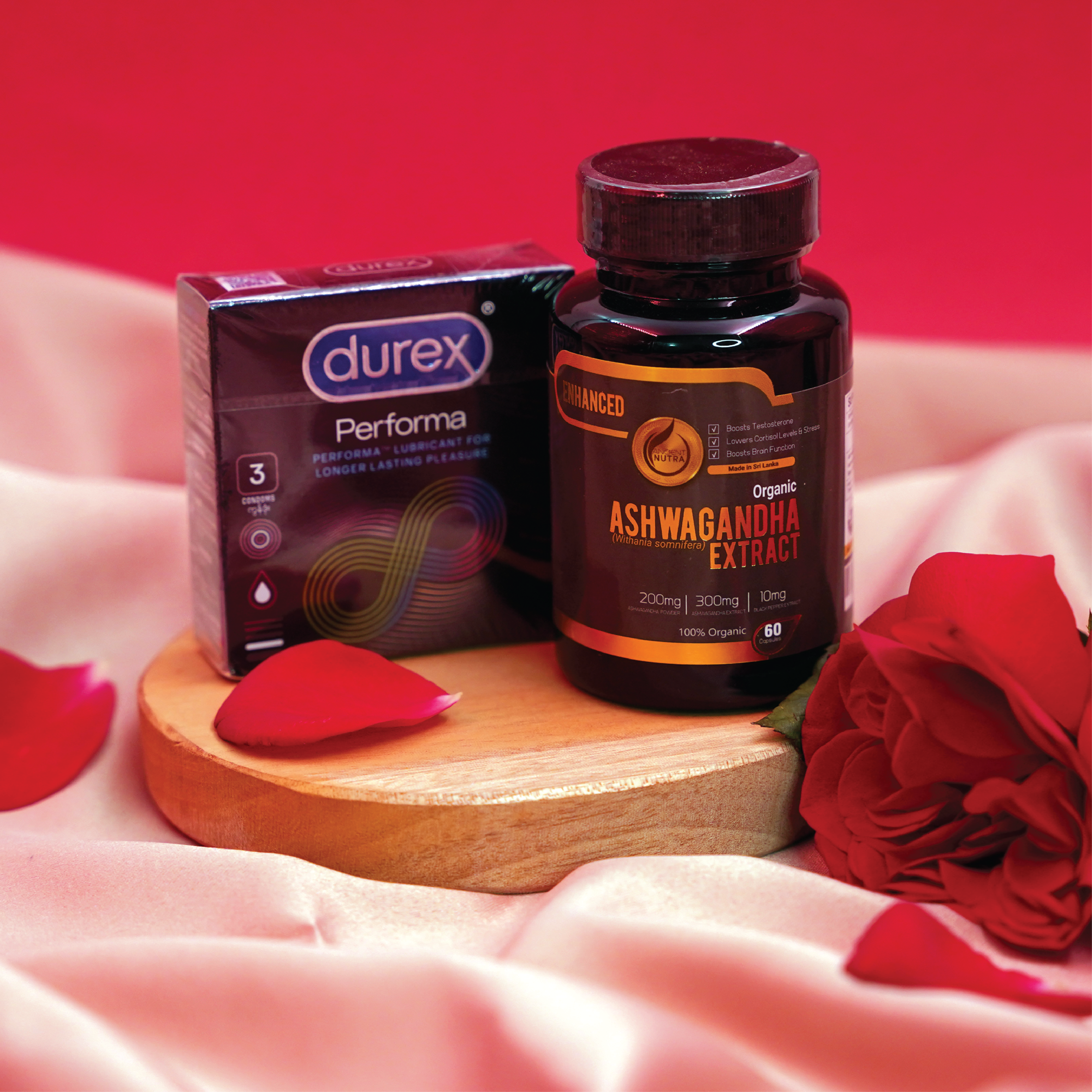 Ashwagandha Extract with free Durex Performa pack