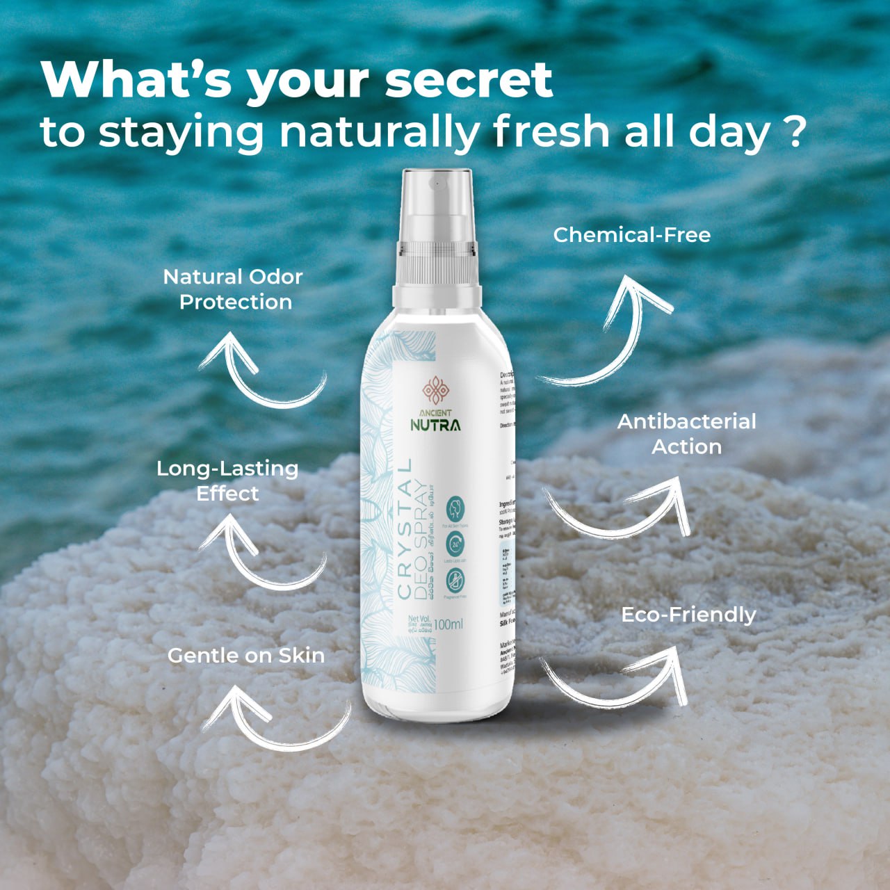 Stay Fresh and Confident with Crystal  Spray Deo