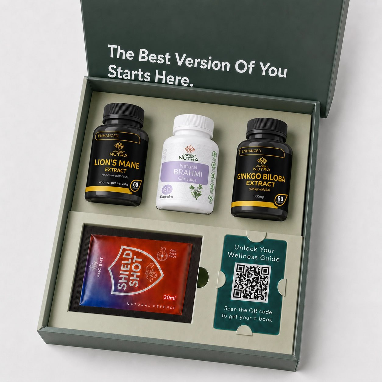 Focus and Cognition System with Lion's Mane, Brahmi and Ginkgo. Ancient Nutra Sri Lanka