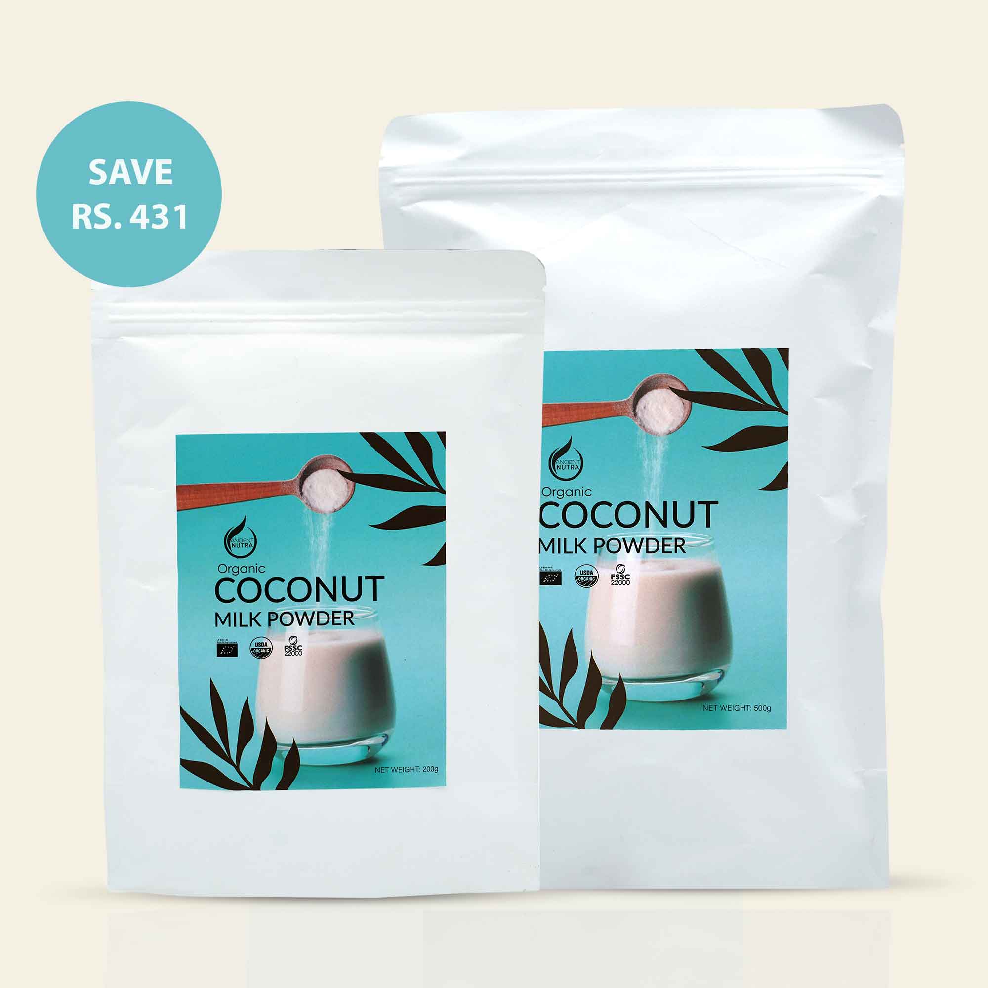 Organic Coconut Milk Powder Bundle Pack 200g & 500g (6775177117871)