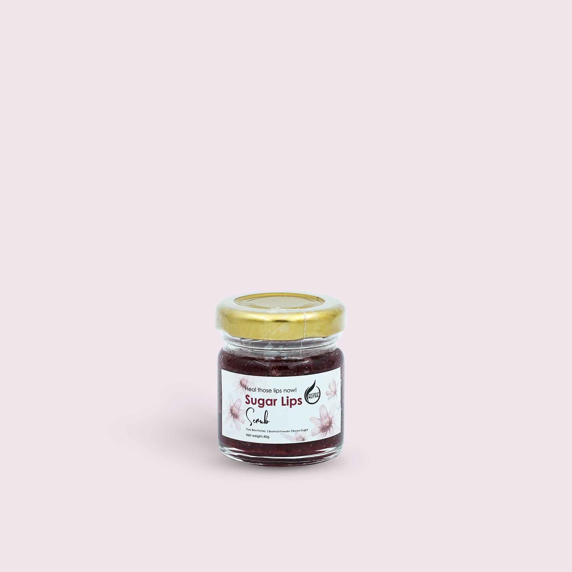 Sugar Lip Scrub in a glass jar 40g (6804750303407)